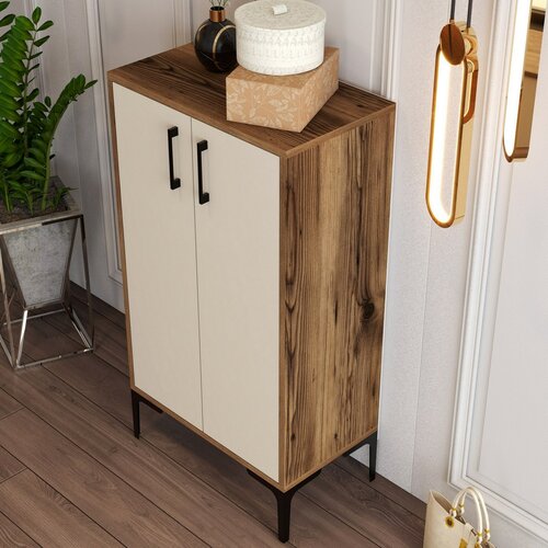 Schuhschrank Prag Walnut and Cream