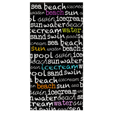 Plážová osuška Letters, 70 x 150 cm