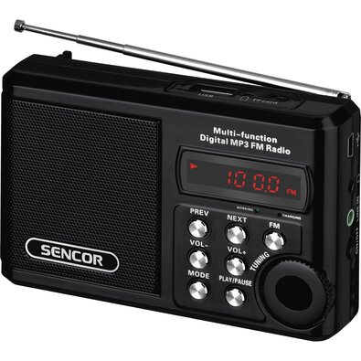 Sencor SRD 215 B rádio s USB/MP3, čierna