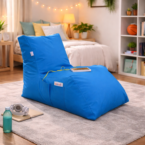 Puf Daybed, albastru deschis