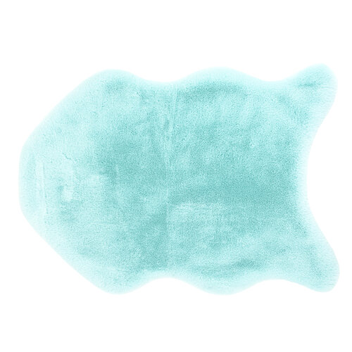 Kožešina Catrin tyrkysová, 60 x 90 cm