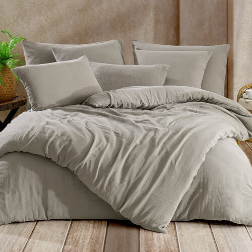 4Home Muslin posteljnina Sand, 220 x 200 cm, 2 kos 70 x 90 cm
