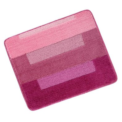 Bellatex Badteppich Bany ohne Ausschnitt Parketten Rosa, 60 x 50 cm