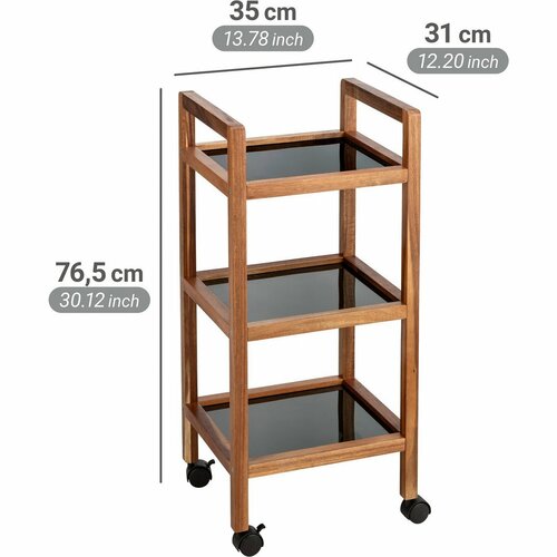 Wenko Pojizdný regál FONDI –  3 police