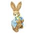 Veľkonočný slamený Zajačik v modrom kabátiku prírodná, 39 cm