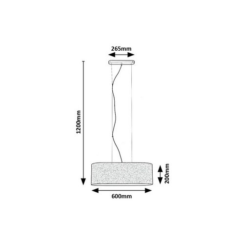 Rabalux 72251 wisząca lampa sufitowa z tekstylnymkloszem Narmin