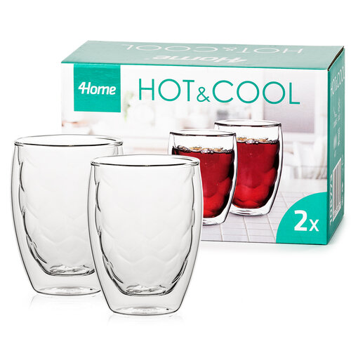 4Home Thermo pohár Raspberry Hot&Cool 350 ml, 2 db