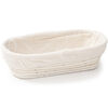 HOME ELEMENTS Coș oval cu inserție din țesătură,28 x 14 x 7,5 cm