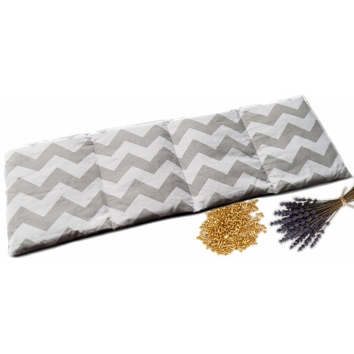 Bedrový nahrievací vankúšik s pšenicou a levanduľou, pruhy