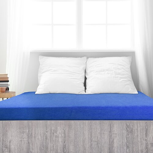 Cearșaf de pat 4Home din frotir Ideal albastru regal , 90 x 200 cm