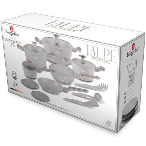 BerlingerHaus Súprava riadu s titánovým povrchom Taupe Nordic, 15 ks