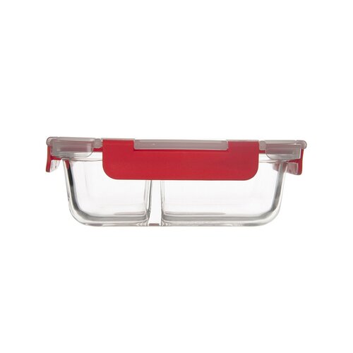 Tavă de copt divizată Orion cu capac din plastic,21 x 16 x 7 cm