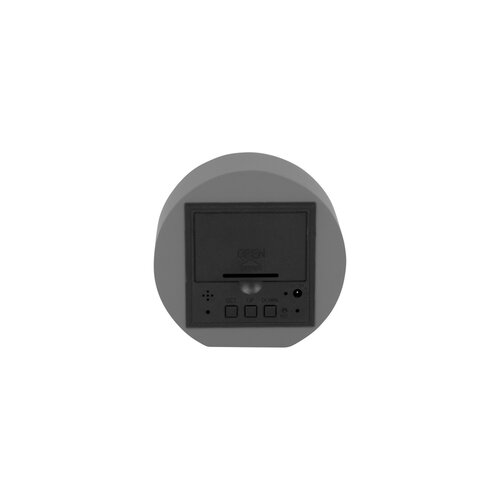 Karlsson 5981GY dizajnové LED hodiny s budíkom sivá, pr. 9 cm