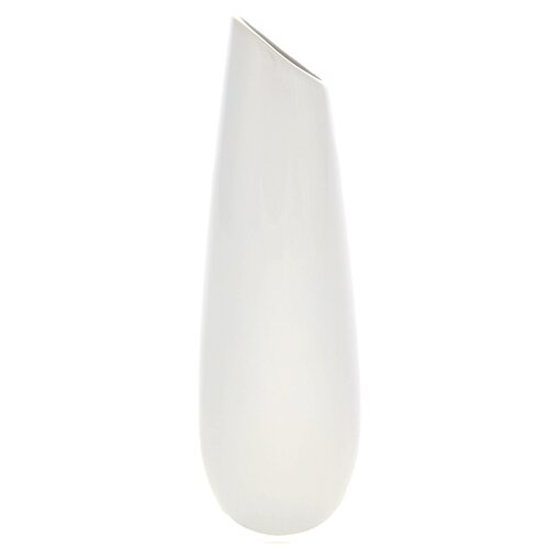 Keramická váza Drop, 7 x 26 x 7 cm, bílá