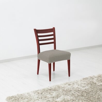 Pokrowiec elastyczny na siedzisko krzesła Denia jasnoszary, 45 x 45 cm, zestaw 2 szt.