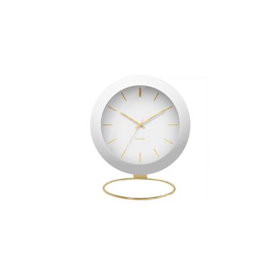 Karlsson KA5833WH Dizajnové stolné hodiny, 10,5 cm