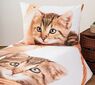 Bavlnené obliečky Mačka v košíku, 140 x 200 cm, 70 x 90 cm