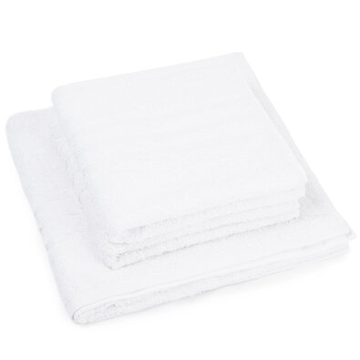 Sada ručníků a osušky Classic bílá, 2 ks 50 x 100 cm, 1 ks 70 x 140 cm