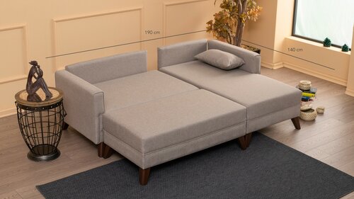 Klappecksofa Bella Corner Right 2 Cream