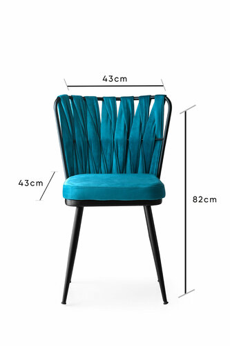 Kusakli Blue étkezőszék szett, 4 db