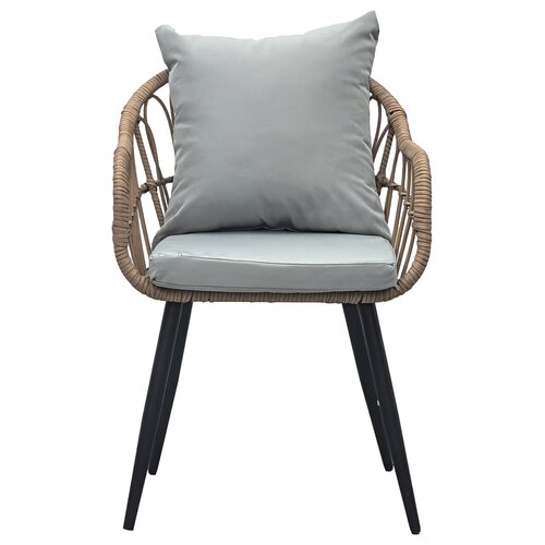 Autronic Scaun de gradina, metal, polyrattan,natural , AZ-F1406 NAT
