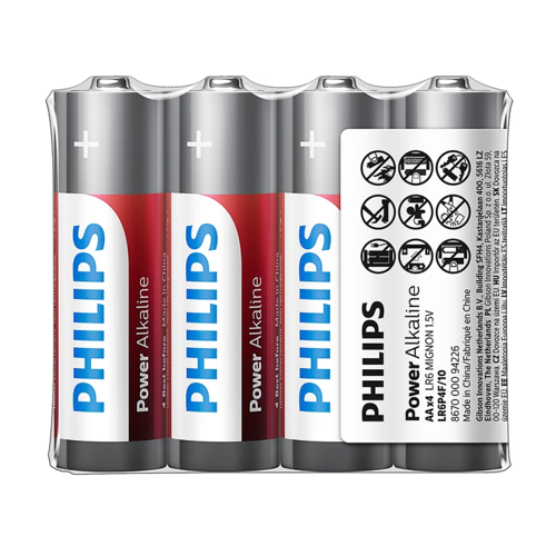 Philips Baterie AA 1,5 V Power Alkaline, 4 ks