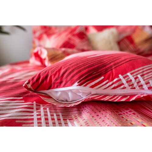 Baumwollbettwäsche Red Righe, 140 x 200 cm, 70 x 90 cm, 40 x 40 cm