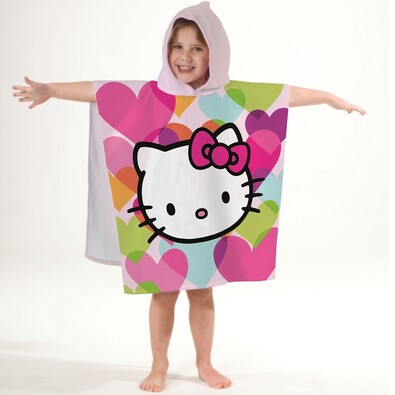 Ponczo dziecięce Hello Kitty Mimi Love Polka, 60 x 120 cm