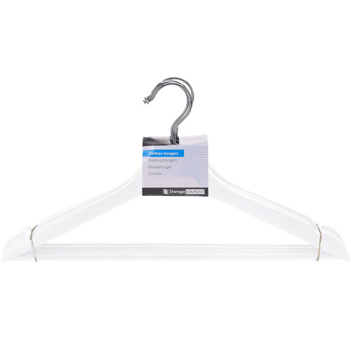 Storage Solutions 4-delni set lesenih obešalnikov,beli