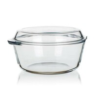 Borcam Скляна форма для випікання кругла, 2,17 л