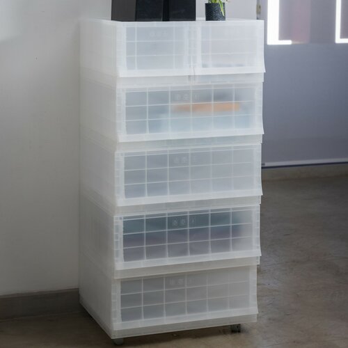 Modulare Aufbewahrungsbox Wave Mist ohne Rollen 54,6 x 43,4 x 22 cm