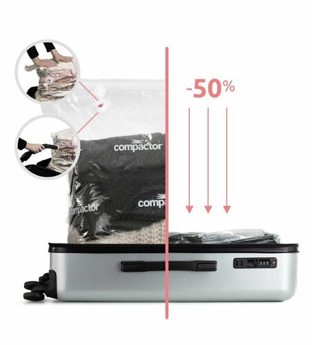 Compactor Cosmos XL utazóbőrönd, 53,5 x 31 x 80cm, ezüst