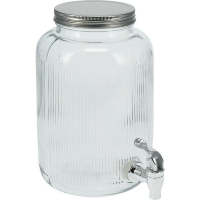 EH Getränkespender aus Glas mit Zapfhahn 4 l