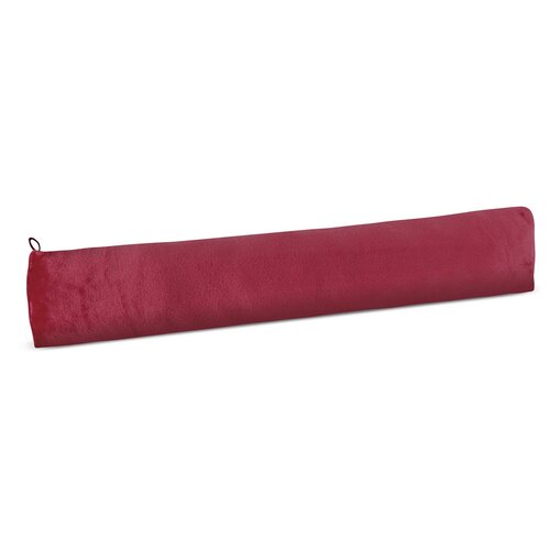 Bellatex Dekoratives Zugluftstopper LIN UNI Erdbeerrot, 15 x 85 cm