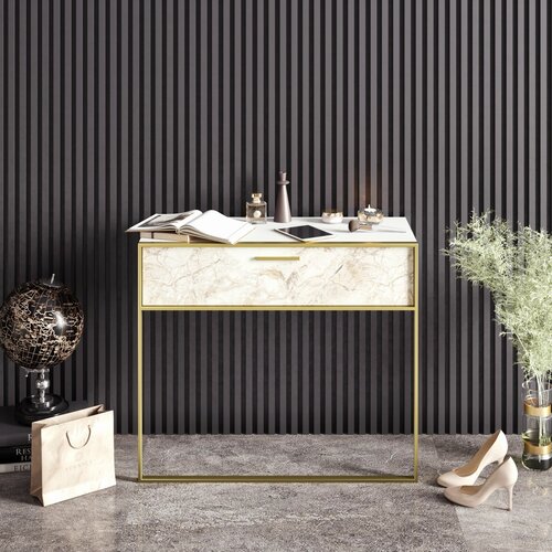 Dekorativer Tisch Polka White