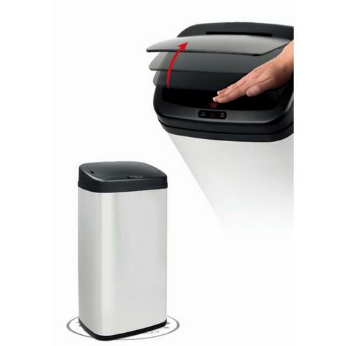 Brilanz Touchless hulladékgyűjtő Senzo 50 L,négyzet alakú, rozsdamentes acélból készült
