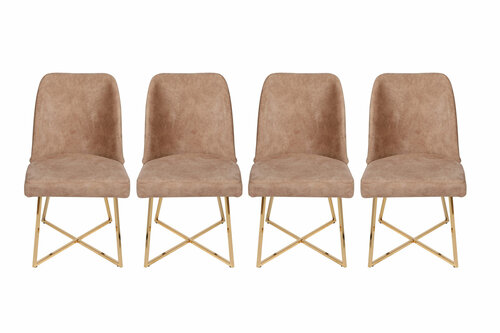 Set de scaune de sufragerie Madrid Brown, 4 bucăți