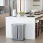 Simplehuman Pedálový odpadkový kôš na triedený odpad, 58 l, kefovaná oceľ, FPP