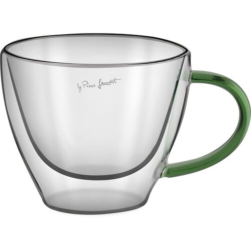 Lamart LT9115 2dílná sada sklenic na cappuccino Vaso, 190 ml, zelená