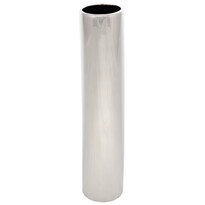 Tube kerámia váza, 5 x 24 x 5 cm, ezüst