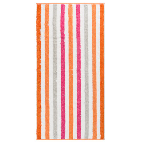 Cawo Frottier ręcznik Stripe pink, 50 x 100 cm