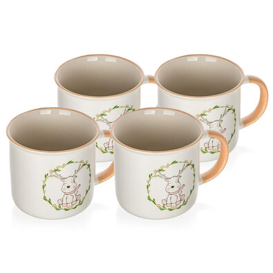 Banquet 4-delni set keramických skodelic REINDEER,400 ml