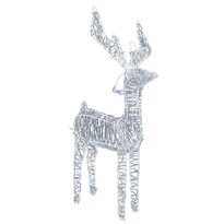 Reindeer karácsonyi drót dekoráció ezüst, 80 LED