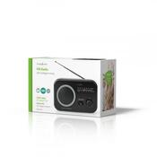 Nedis Prenosný rádioprijímač AM/FM 1,8 W, čierna