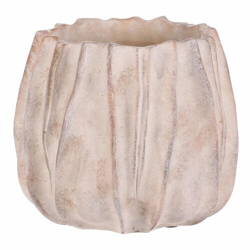 Übertopf aus Beton M1, Beige, 22 x 18 cm
