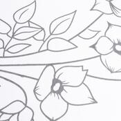 Matex Satin-Bettwäsche Graue Blumen, 140 x 200 cm, 70 x 90 cm
