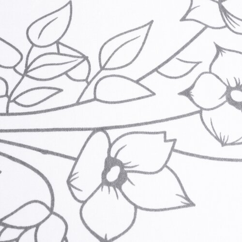 Saténová posteľná bielizeň Matex Grey flowers ,140 x 200 cm, 70 x 90 cm