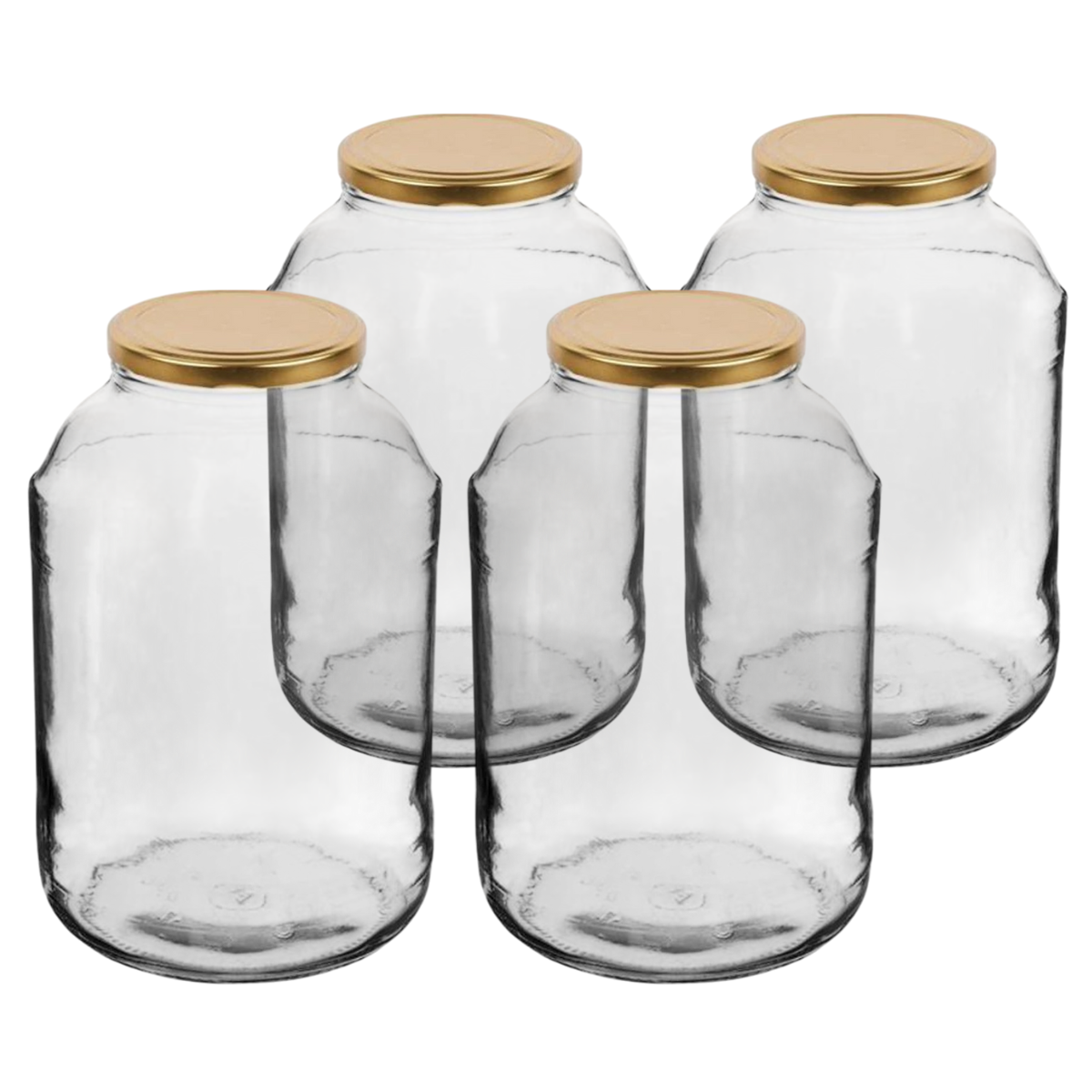 Browin Sada zaváracích pohárov s viečkom Twist, 4 l, 4 ks