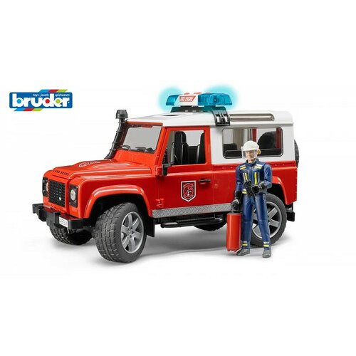 Levně Bruder Hasičské auto Land Rover s hasičem, 28 x 13,8 x 15,3 cm