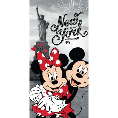 Ręcznik kąpielowy Mickey and Minnie in New York, 70 x 140 cm
